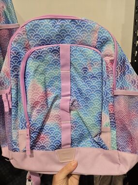 Pastel Mermaid Wave Backpack - Pink, Blue, Purple